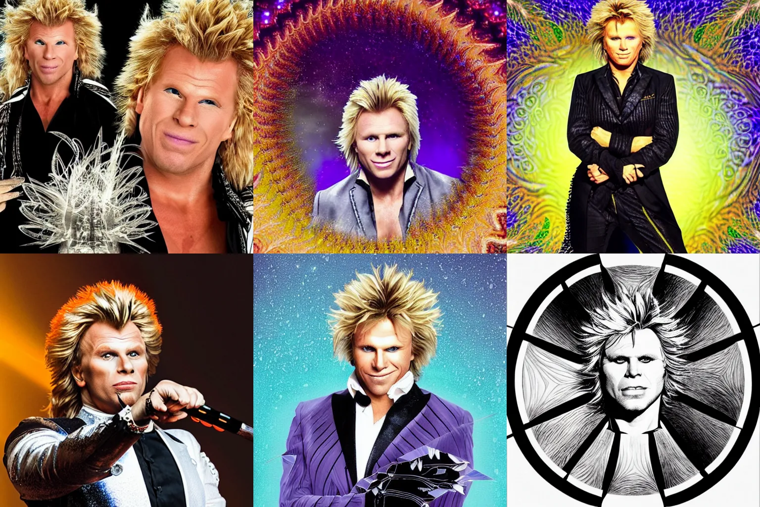 Prompt: Hans Klok depicted as fractals