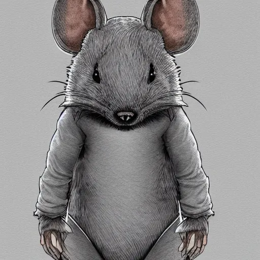 Image similar to a full body shot of a cute rat wearing a hoodie looking into the camera, furry art, furaffinity, deviantart, symmetrical, highly detailed, award winning, trending