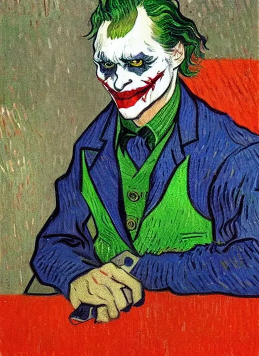 Prompt: the joker 2 0 1 9, by vincent van gogh