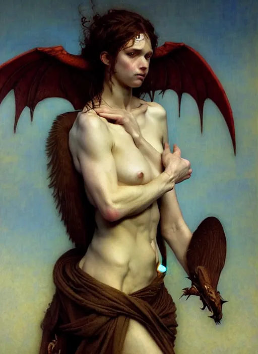 Image similar to harpy, full body, hyper realistic, extremely detailed, dnd character art portrait, dark fantasy art, intricate fantasy painting, dramatic lighting, deviantart artstation, by edgar maxence and caravaggio and michael whelan and delacroix.