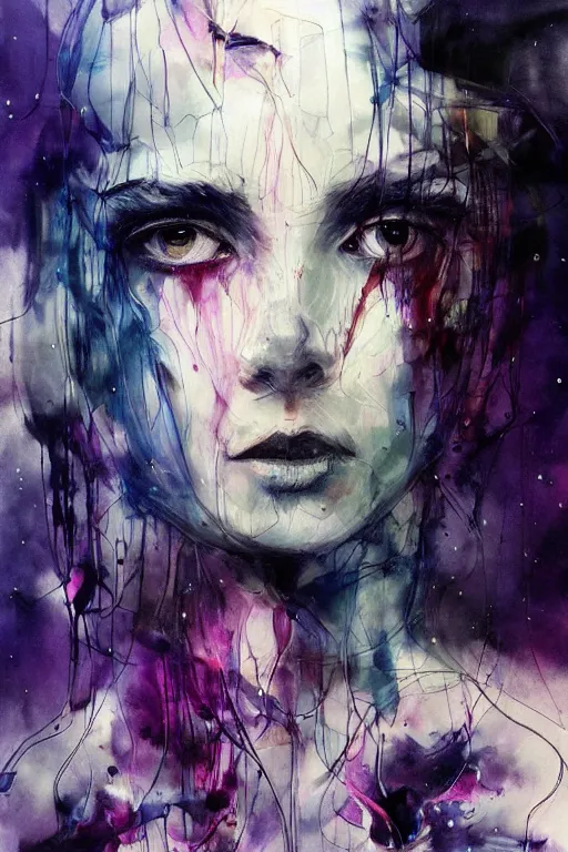 Image similar to scifi futuristic raven bird art by agnes cecile, beautiful, soft, smooth