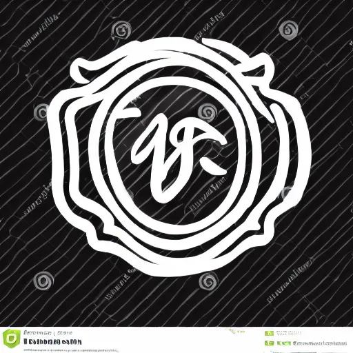 Prompt: high contrast black ink on white paper burning logo vector