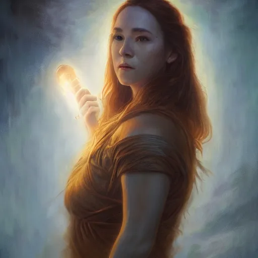 Image similar to Captivating Oracle of Delphi portrait, atmospheric lighting, painted, intricate, volumetric lighting, beautiful, rich deep colors masterpiece, golden hour, sharp focus, ultra detailed, by Leesha Hannigan, Ross Tran, Thierry Doizon, Kai Carpenter,Ignacio Fernández Ríos