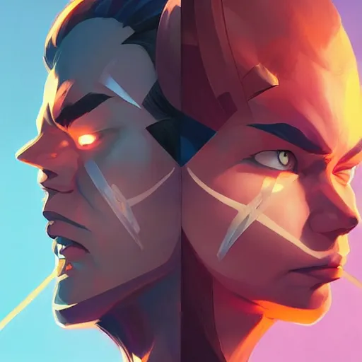 Image similar to face icon stylized minimalist x - men, loftis, cory behance hd by jesper ejsing, by rhads, makoto shinkai and lois van baarle, ilya kuvshinov, rossdraws global illumination