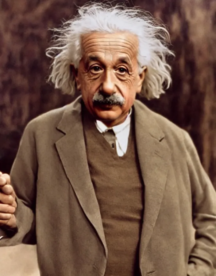 Image similar to Albert Einstein in a pixar film, movie, cinematic