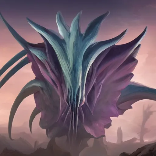 Prompt: awe-inspiring digital art painting of an Eldrazi from MTG, 4k, matte