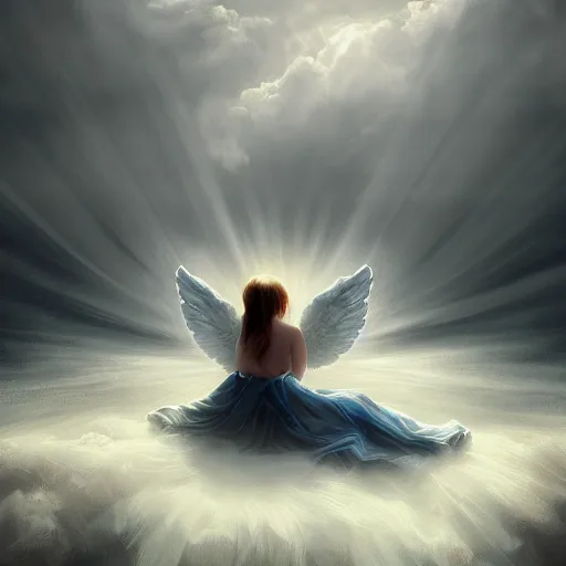 Image similar to angel play on piano in sky, unreal engine, digital, artstation, detailed intricate illustration, heavenly atmosphere, digital art, overdetailed art, concept art, complementing colors, trending on artstation, cgstudio, the most beautiful image ever created, dramatic, subtle, details, award winning artwork, beautiful scenery