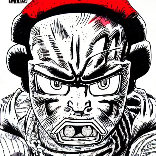 Prompt: billy butcher manga cover by akira toriyama, detailed, inked, beautiful, hyper realistic