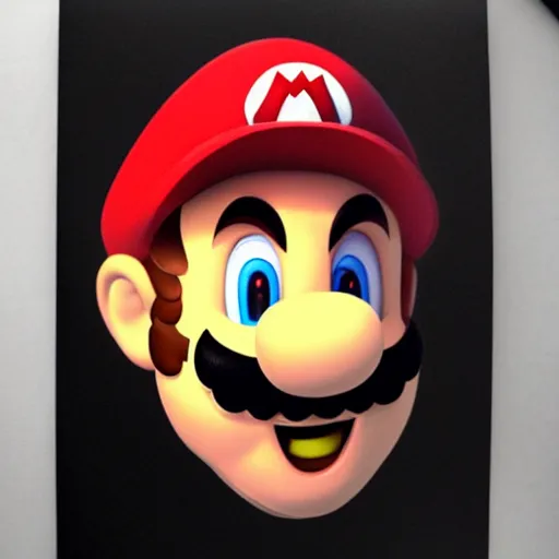 Image similar to super mario portrait in real life