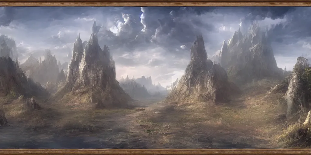 Image similar to matte painting