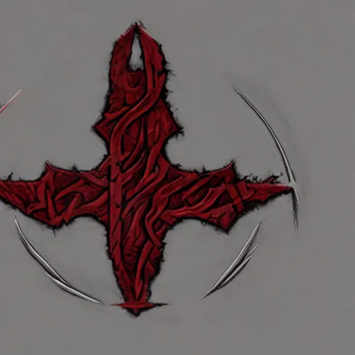 Prompt: red mark of cain symbol, highly detailed, concept art, artstaion