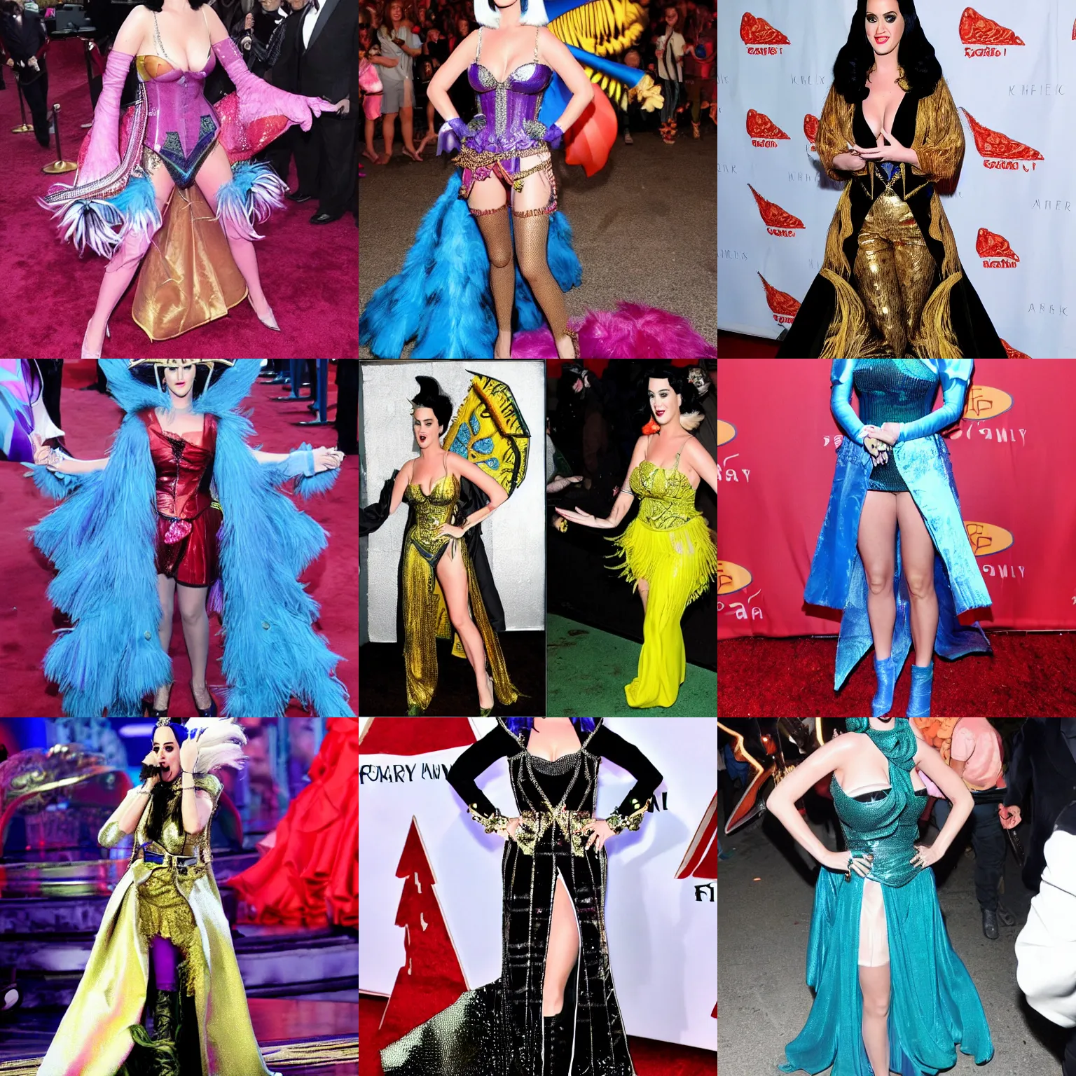 Prompt: Katy Perry dressed like fantasy magician