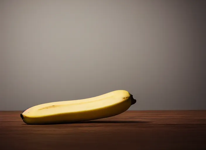 Prompt: photo still of a banana eating an apple, 8 k, studio lighting bright ambient lighting key light, 8 5 mm f 1. 8