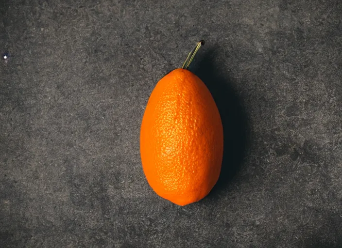 Image similar to photo still of an orange with face on it, 8 k, studio lighting bright ambient lighting key light, 8 5 mm f 1. 8