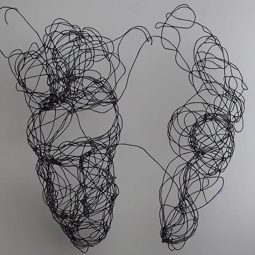 Image similar to elegant wire art sculpture