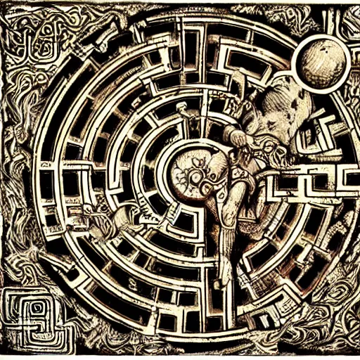 Prompt: labyrinth of Daedalus