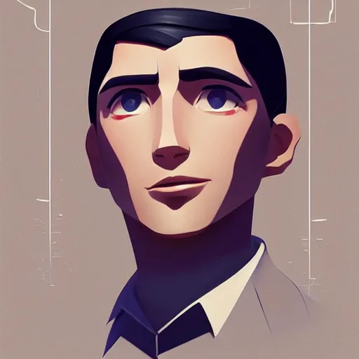 Image similar to face icon stylized minimalist casablanca, loftis, cory behance hd by jesper ejsing, by rhads, makoto shinkai and lois van baarle, ilya kuvshinov, rossdraws global illumination