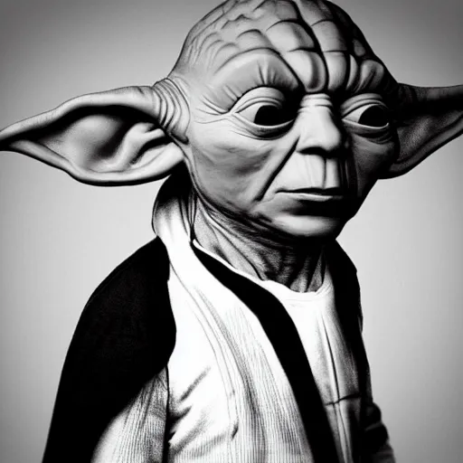 Image similar to thom yorke as yoda from star wars