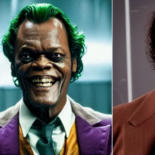 Image similar to Samuel L Jackson as The Joker