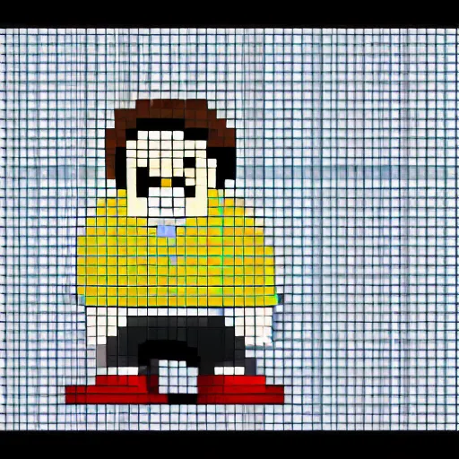 Prompt: Danny DeVito as a Nintendo Punch Out! character, 8-bit pixel art, 16 colors
