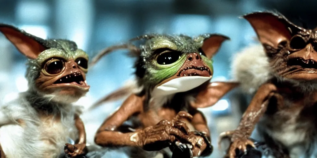 Image similar to frame from The empire strikes back gremlins