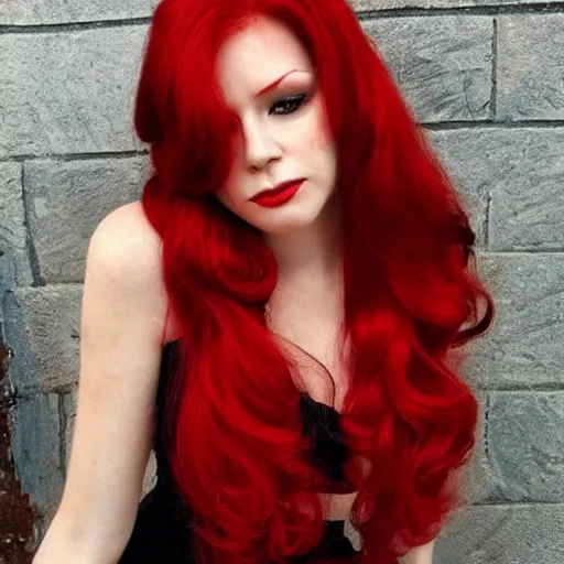 Image similar to a very beautiful woman with red hair