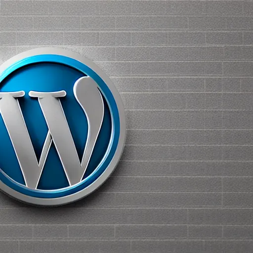 Prompt: WordPress logo in 3D