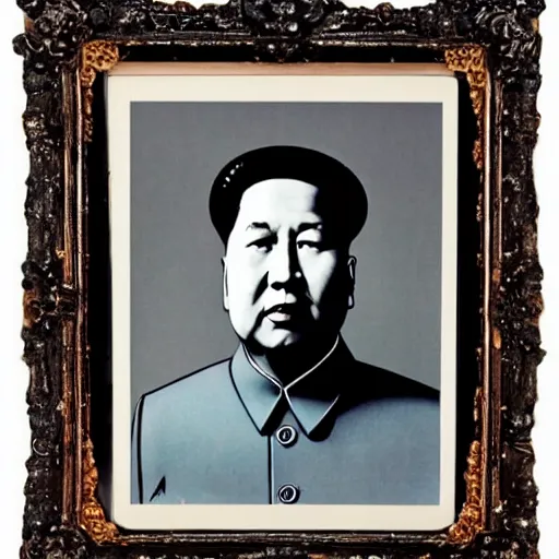 Prompt: mao zedong, portrait, 3 5 mm film, by nick knight