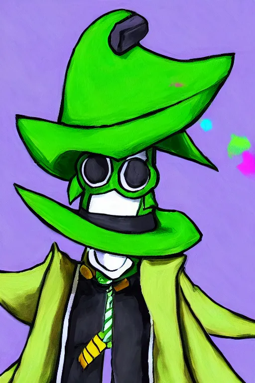 Prompt: ralsei from deltarune, painting