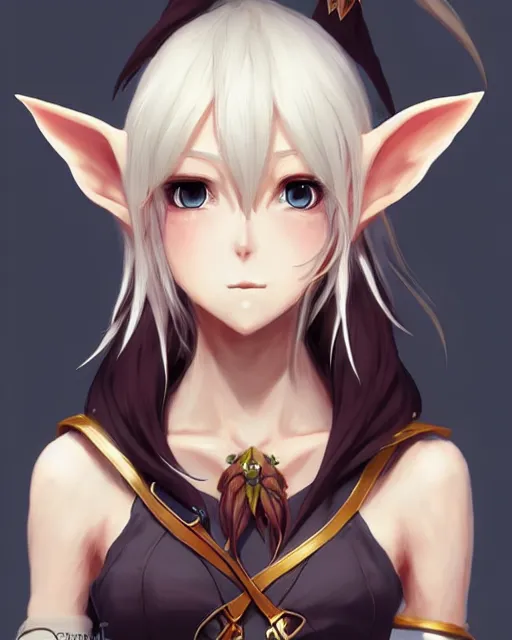 Image similar to character concept art of an anime female elf druid | | blonde hair, cute - fine - face, pretty face, realistic shaded perfect face, fine details by stanley artgerm lau, wlop, rossdraws, james jean, andrei riabovitchev, marc simonetti, and sakimichan, tranding on artstation