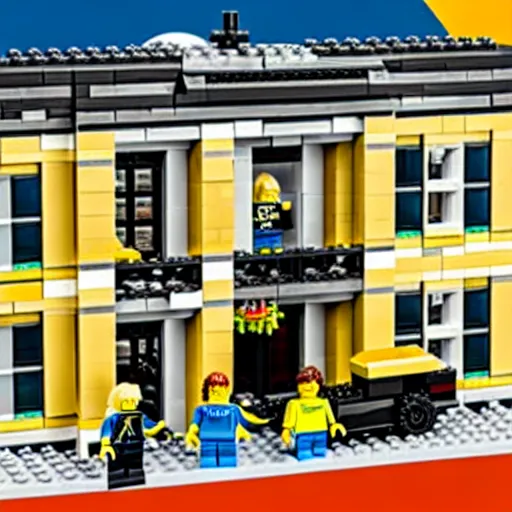 Image similar to mar - a - lago fbi raid lego set