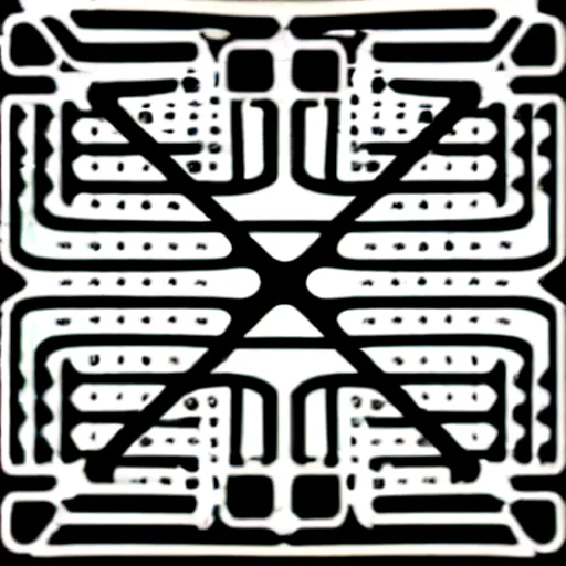 Prompt: immaculate black and white circuit board stencil vector svg laser decorative pattern