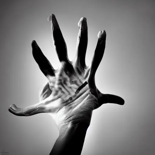 Prompt: a human hand with 5 fingers photography