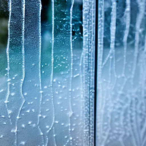 Image similar to a beautiful closeup photo of a frost patterns on a window in a shape of a painting of a sheep, hyper realistic, hyper detailed, octane render, raytracing, frost on a window