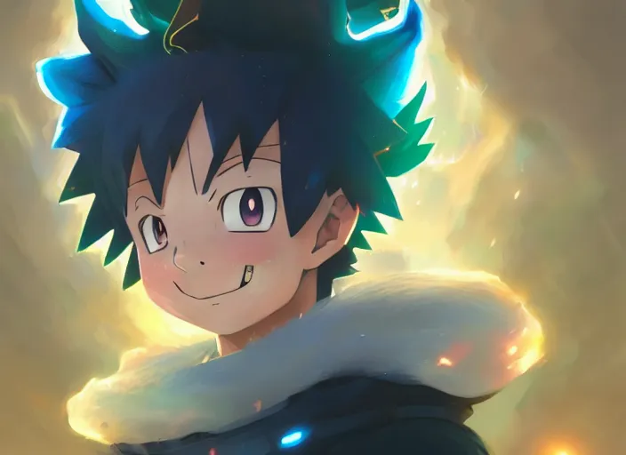 Prompt: highly detailed portrait of a pokemon, in my hero academia, stephen bliss, 8 k, unreal engine, fantasy art by greg rutkowski, loish, rhads, ferdinand knab, makoto shinkai and lois van baarle, ilya kuvshinov, rossdraws, tom bagshaw, global illumination, radiant light, detailed and intricate environment