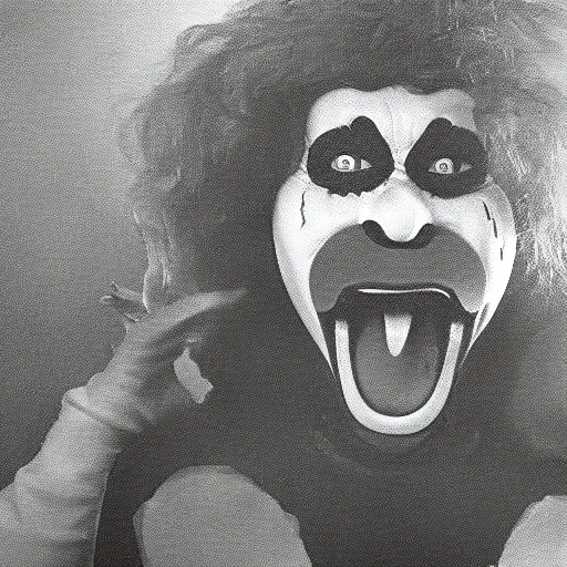 Prompt: creppy 2 0 0 1 photo of ronald mcdonald screaming in a dark room