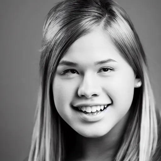 Image similar to a portrait photograph of a star student, popular, cute, 1 8 year - old american high school cheerleader. portrait canon 8 5 mm f 1. 2 photograph head and shoulders portrait