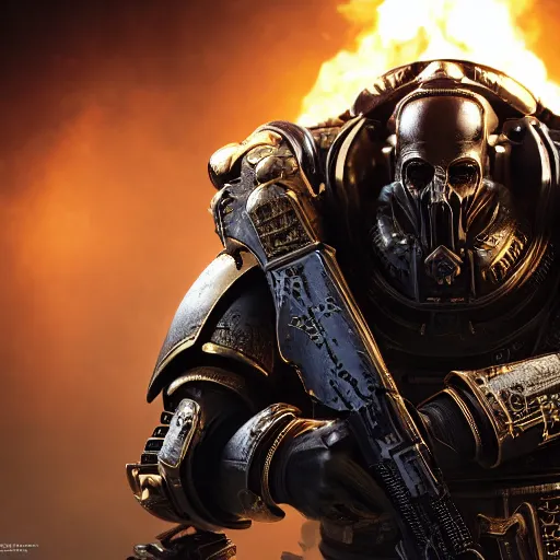 Image similar to Portrait of Kanye West as the emperor of humanity from warhammer 40k in Gears of War, splash art, movie still, detailed face, photorealistic facial features, cinematic lighting, dramatic, octane render, long lens, shallow depth of field, bokeh, anamorphic lens flare, 8k, hyper detailed, 35mm film grain