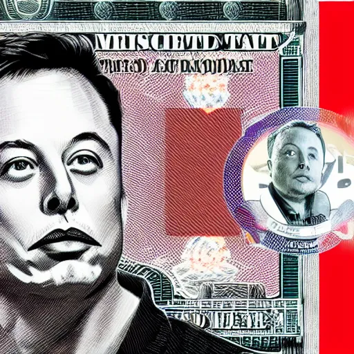 Prompt: Elon musk on the Mars Dollar bill