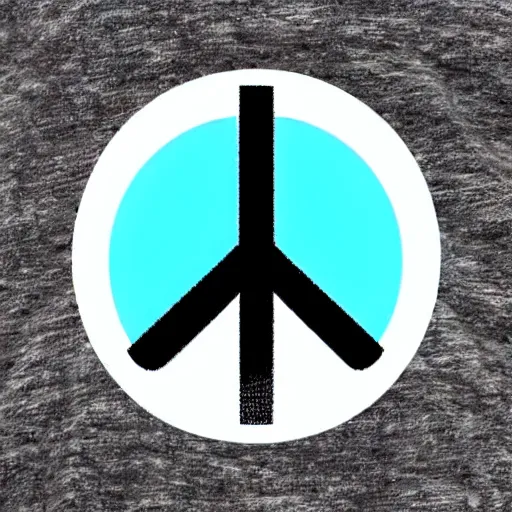 Image similar to peace sign on the planet earth