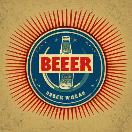 Image similar to Propaganda poster of a beer, sticker, highly detailed, colorful, illustration, smooth and clean vector curves, no jagged lines, vector art, smooth