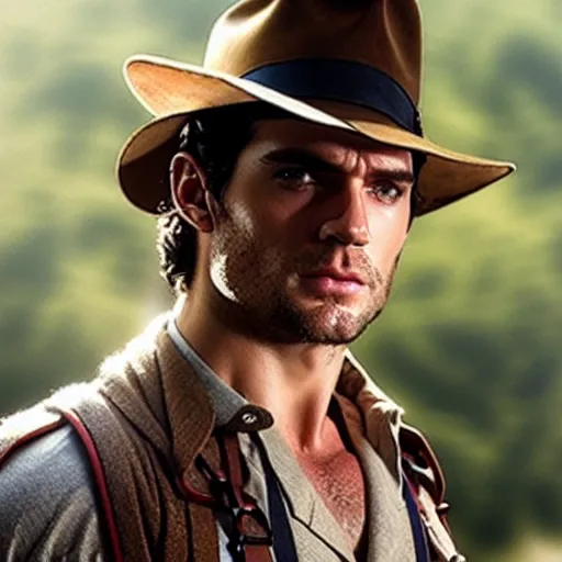 Image similar to Henry Cavill as Indiana Jones
