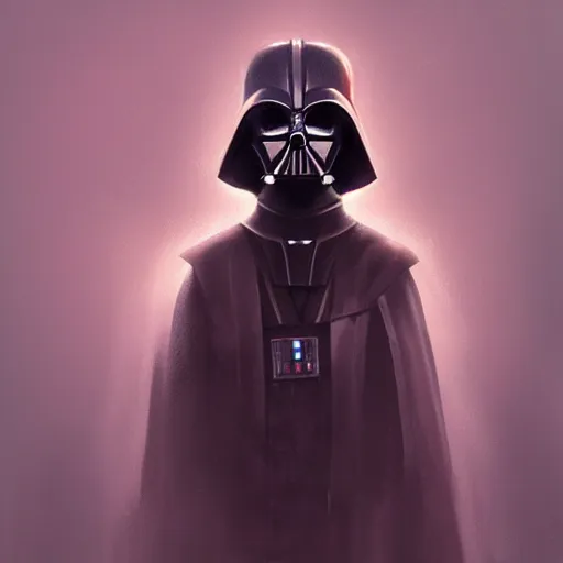 Image similar to cinematic portrait of dog that looks like darth vader, concept art, mars ravelo and greg rutkowski, artstation