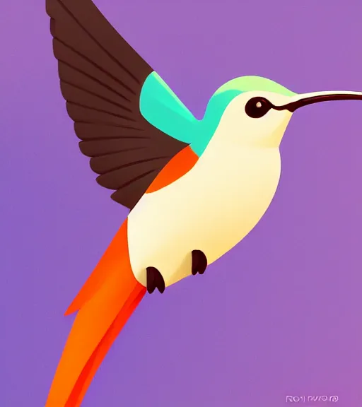 Image similar to icon stylized minimalist hummingbird, loftis, cory behance hd by jesper ejsing, by rhads, makoto shinkai and lois van baarle, ilya kuvshinov, rossdraws global illumination