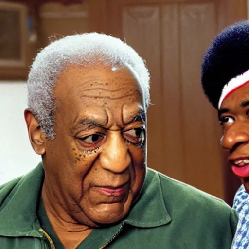 Image similar to fat albert talking to bill cosby