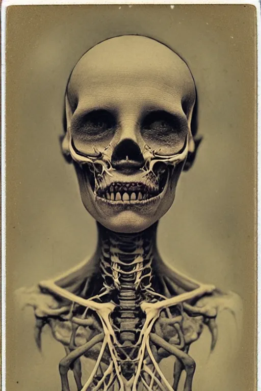 Image similar to an 1 9 1 0 polaroid photography of a very sad and detailed rotten woman corpse with fractal ornate growing around her face muscles, veins, arteries, bones, anatomical, skull, eye, ears, full body, intricate, surreal, ray caesar, john constable, guy denning, dan hillier, black and white