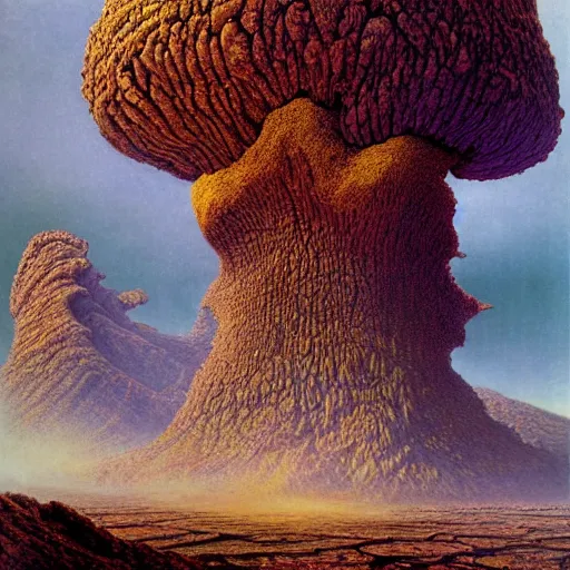 Prompt: a hybrid of the mandelbox and a barren hellscape populated by demon ; illustrated by thomas kincade, wayne douglas barlowe, and chris foss