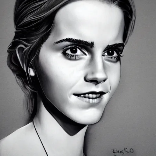 Image similar to emma watson as count chocula, photorealistic, portrait, oil painting