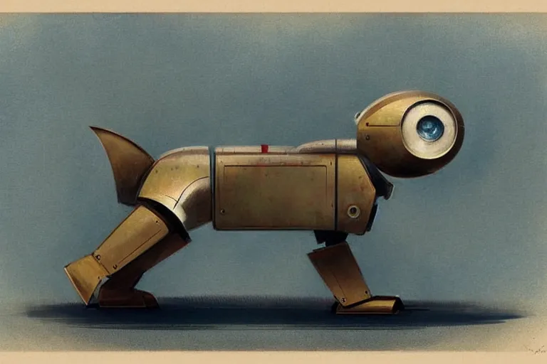 Image similar to ( ( ( ( ( 1 9 5 0 s retro future robot android dog. muted colors. ) ) ) ) ) by jean - baptiste monge!!!!!!!!!!!!!!!!!!!!!!!!!!!!!!