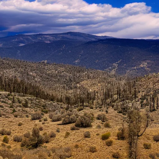 Prompt: radio station in Sierra Nevada California emoting radio waves, hills look like radio waves, LSD effect